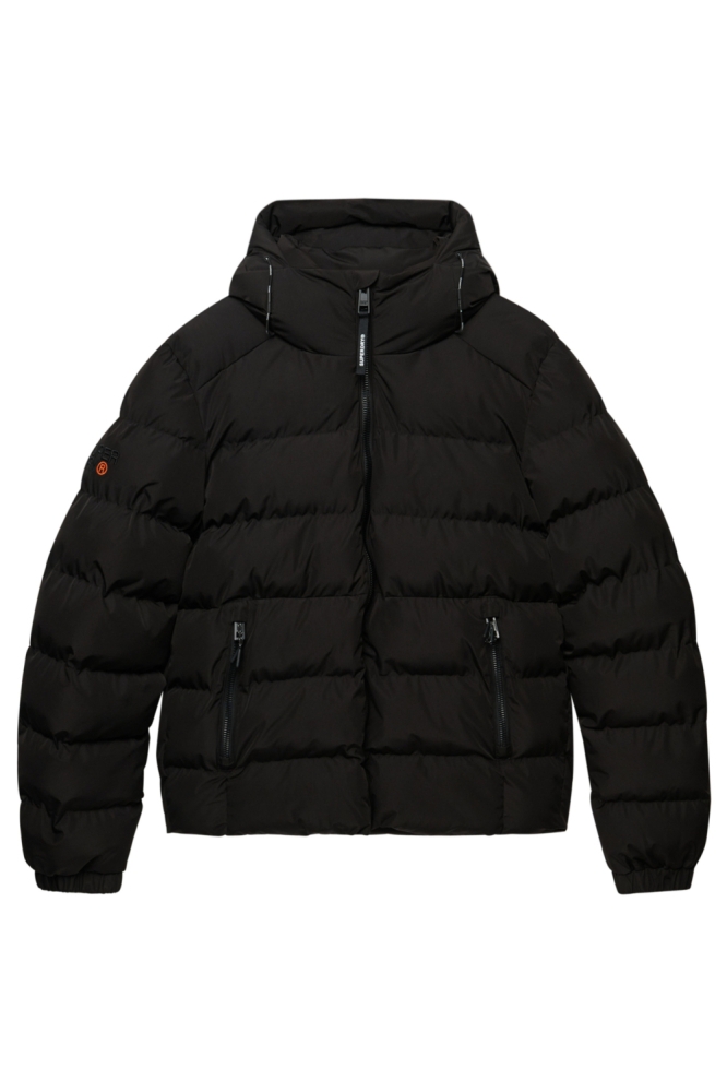 Superdry zwarte heren jas | Vooraanzicht