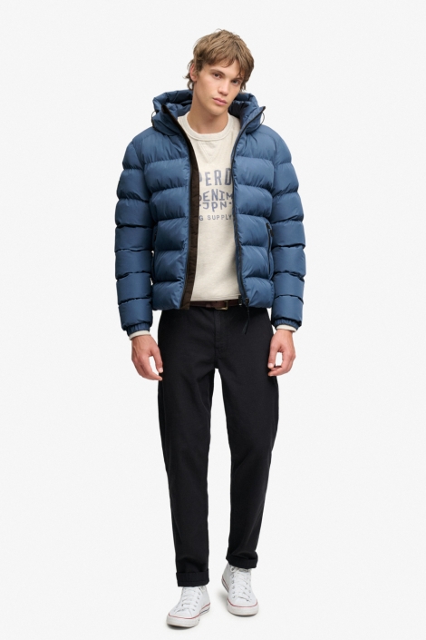 Superdry blauwe heren jas | Model