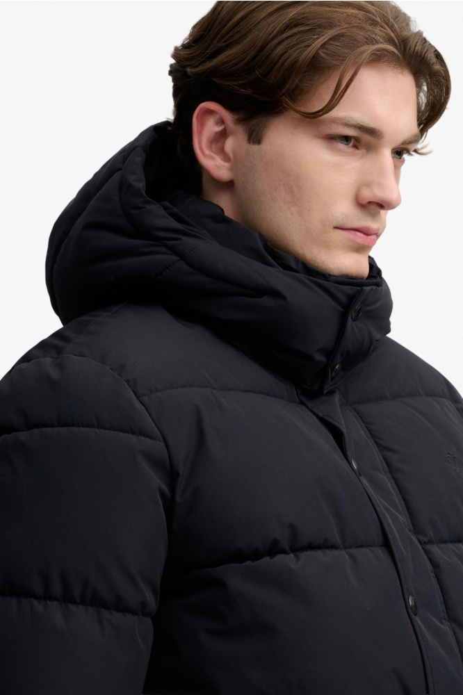 Superdry zwarte heren jas | Close up