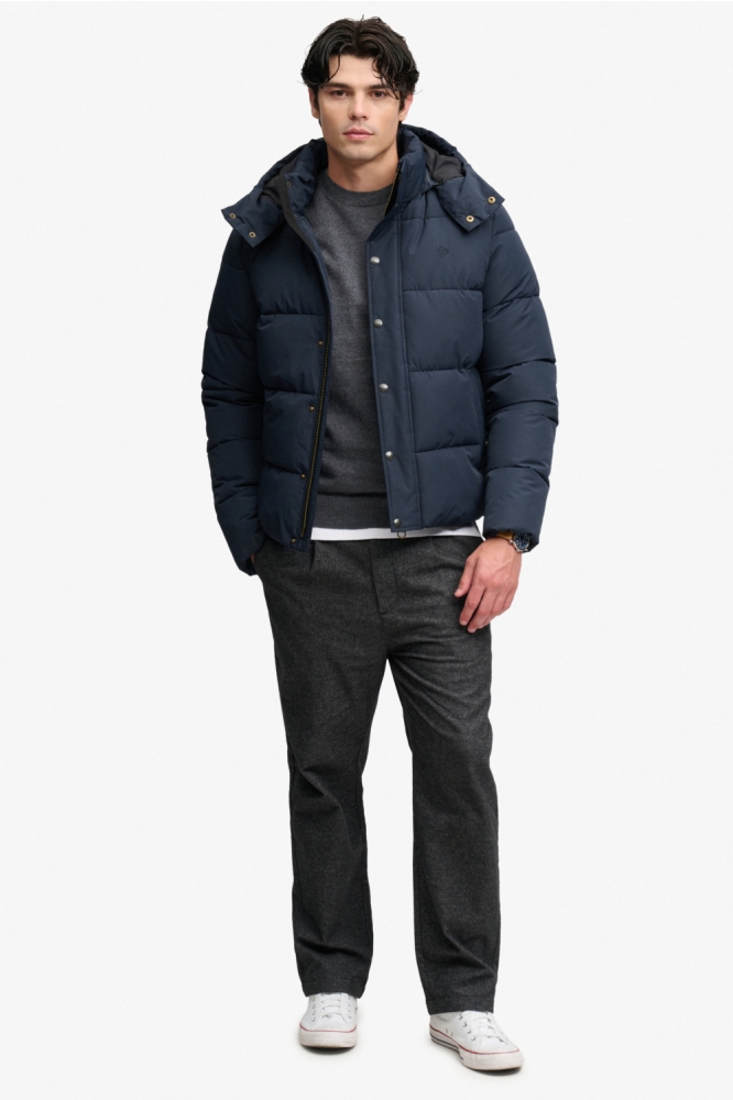 Superdry blauwe heren jas | Model