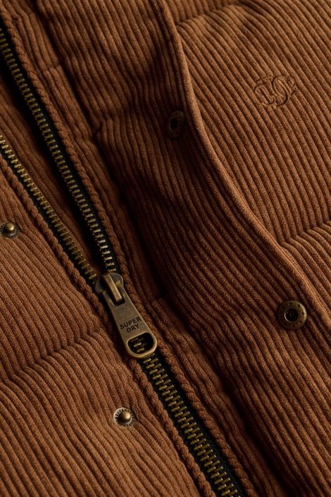 Superdry bruine heren jas | Close up