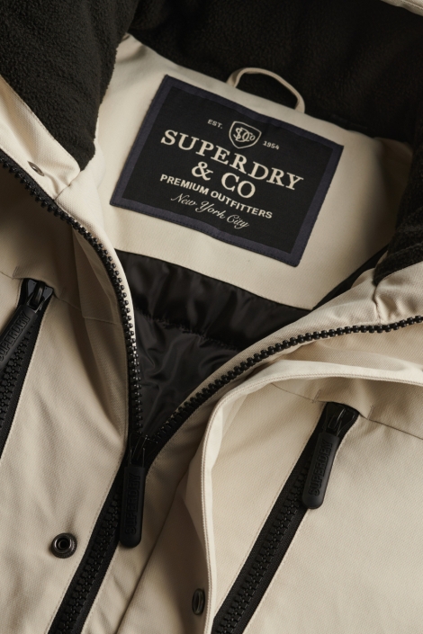 Superdry beige heren jas | Unique Selling Point