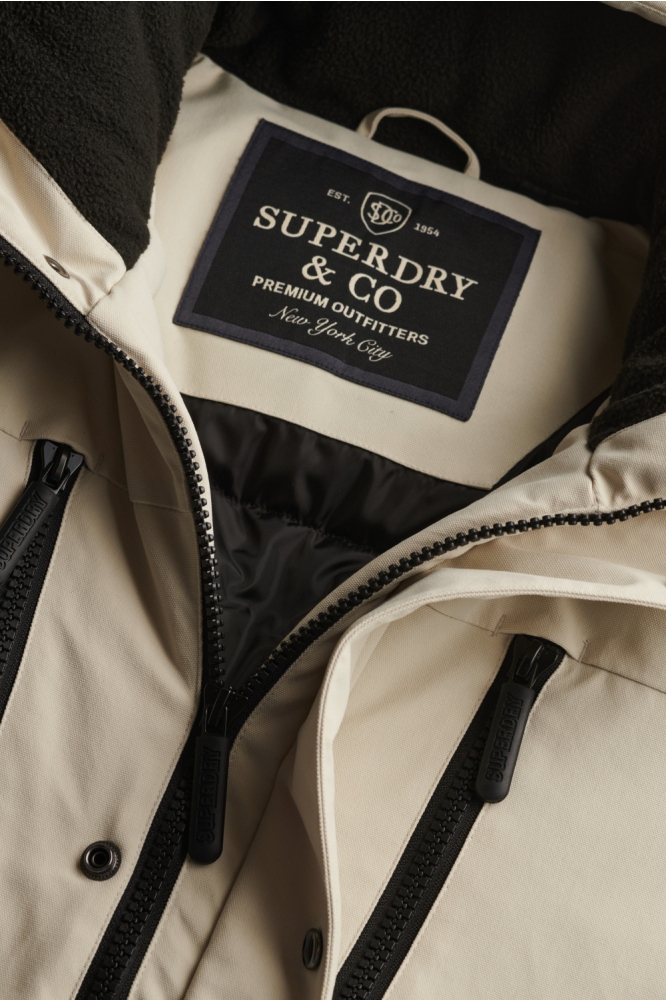Superdry beige heren jas | Unique Selling Point