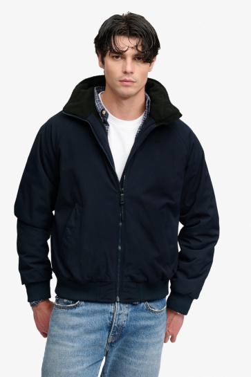 Superdry Jas CITY FLEECE LINED JACKET M5012440A 98T ECLIPSE NAVY