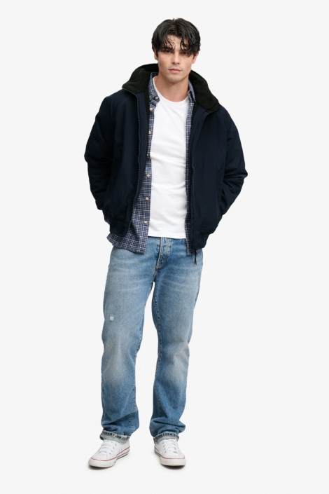 Superdry blauwe heren jas | Model