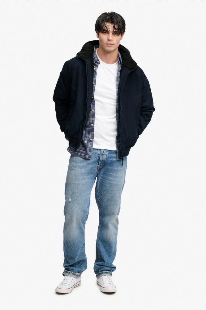 Superdry blauwe heren jas | Model