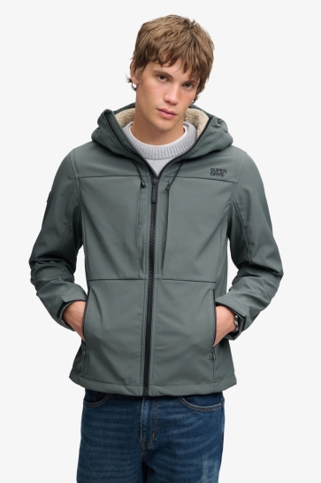 Superdry Jas HOODED BORG TREKKER JACKET M5012448A 9zh Greyed Green