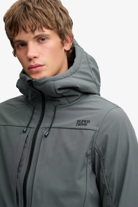 Superdry groene heren jas | Close up