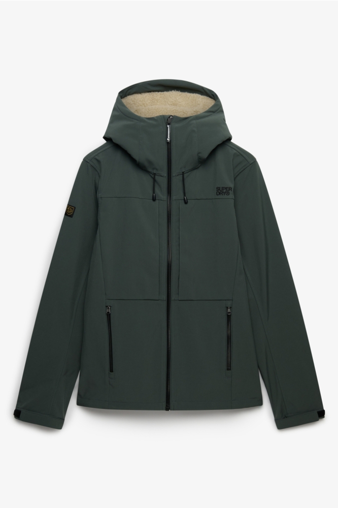 Superdry groene heren jas | Vooraanzicht