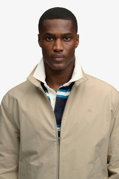 Superdry beige heren jas | Close up