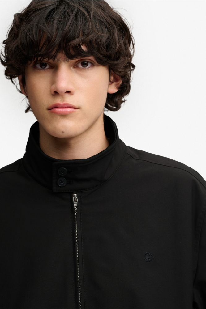 Superdry zwarte heren jas | Close up