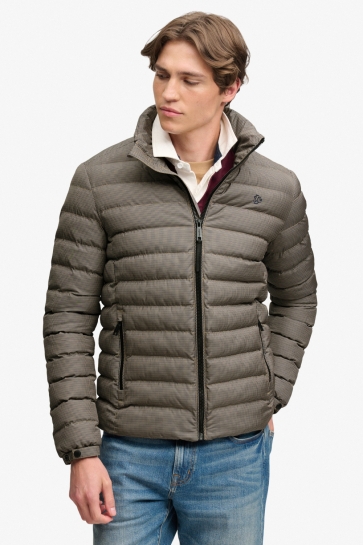 Superdry Jas FUJI ESTATE PADDED JACKET M5012527A Brown Heritage Check