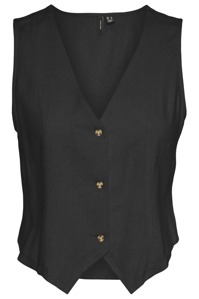 Vero Moda zwarte dames gilet | Vooraanzicht