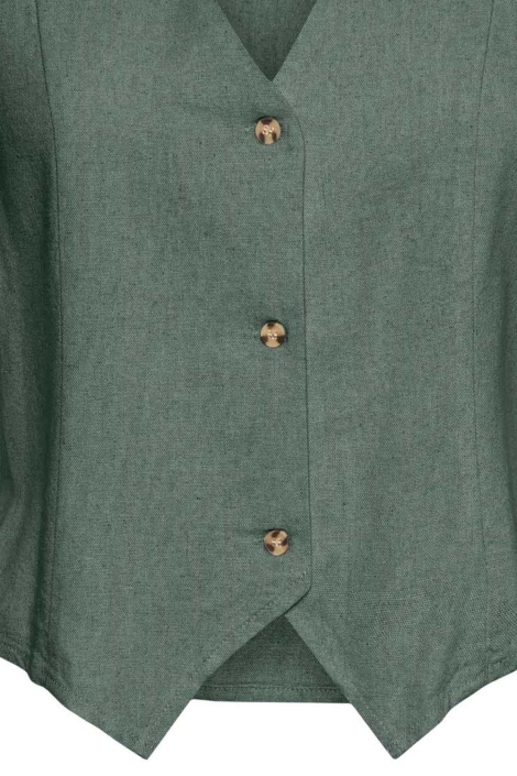 Vero Moda groene dames gilet | Close up