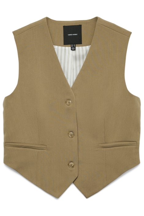 Vero Moda groene dames gilet | Vooraanzicht