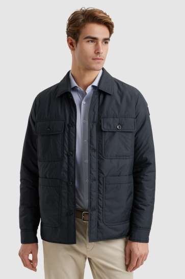Vanguard semi long jacket tankride lire rib Blauw