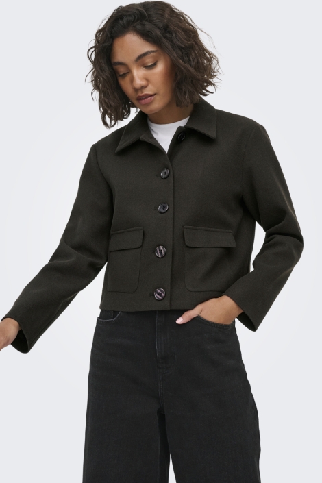 Jacqueline de Yong bruine dames jas | Model
