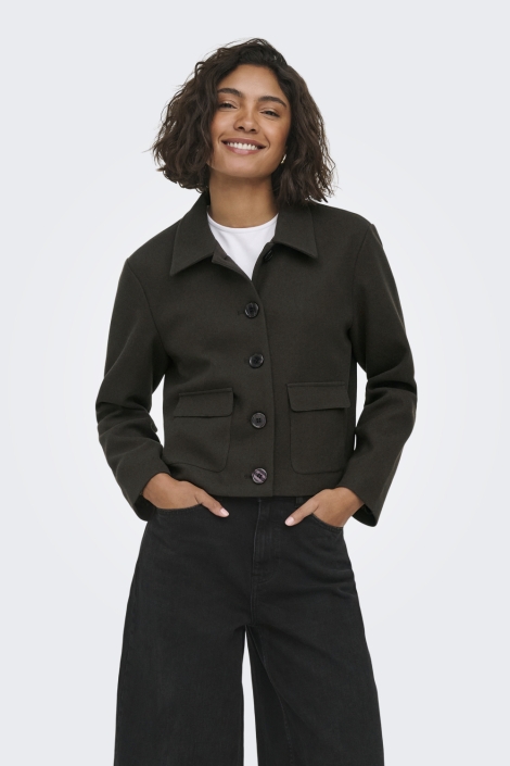 Jacqueline de Yong bruine dames jas | Model