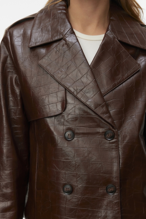 Vero Moda bruine dames jas | Close up