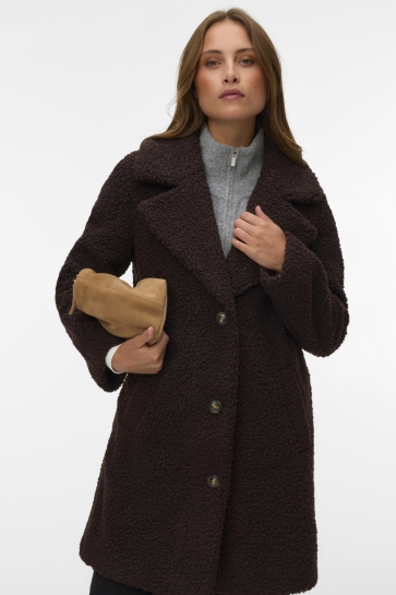 Vero Moda Jas VMKYLIE TEDDY COAT GA BOO 10289938 Chocolate Torte