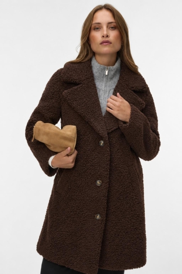 Vero Moda Jas VMKYLIE TEDDY COAT GA BOO 10289938 Chocolate Torte