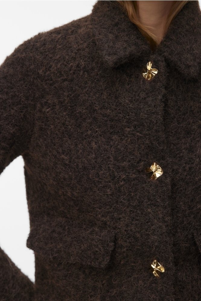 Vero Moda bruine dames jas | Close up