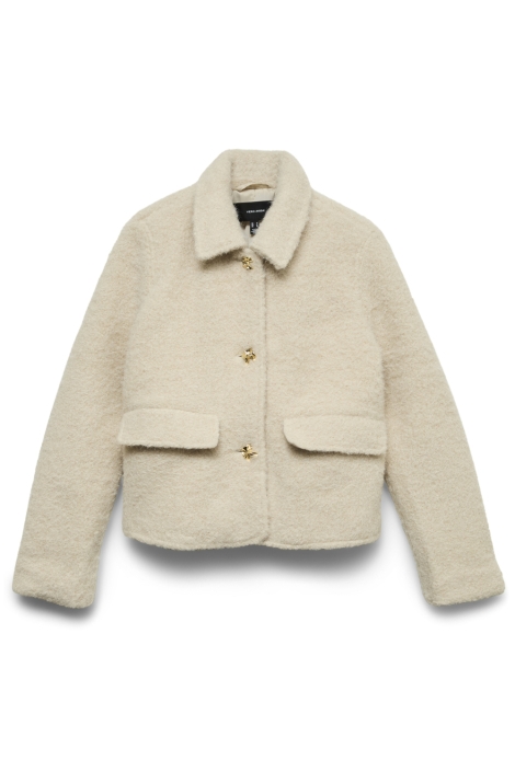 Vero Moda ecru dames jas | Vooraanzicht
