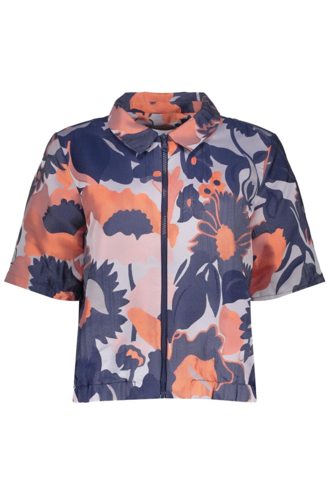 Geisha blauwe dames vest | Vooraanzicht