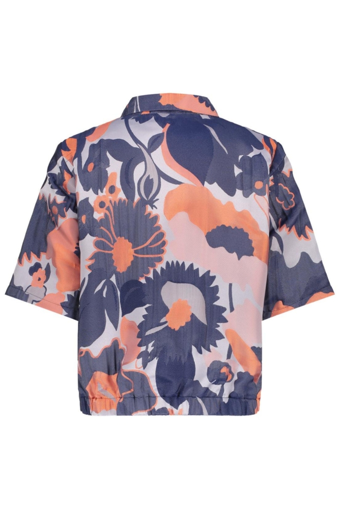 Geisha blauwe dames vest | Achteraanzicht