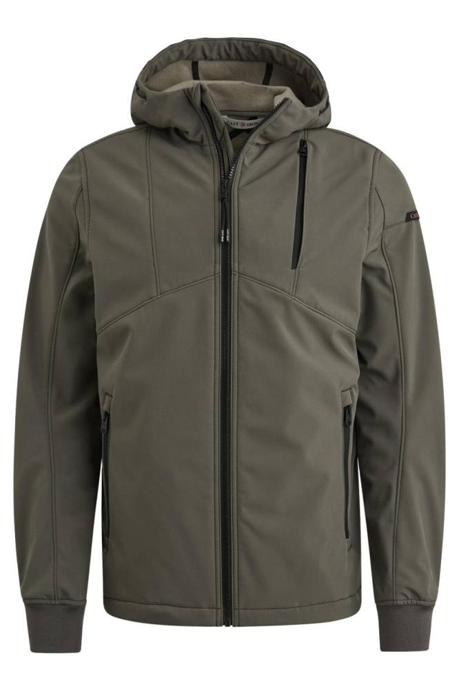 Cast Iron groene heren jas | Vooraanzicht