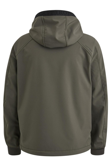 Cast Iron groene heren jas | Achteraanzicht