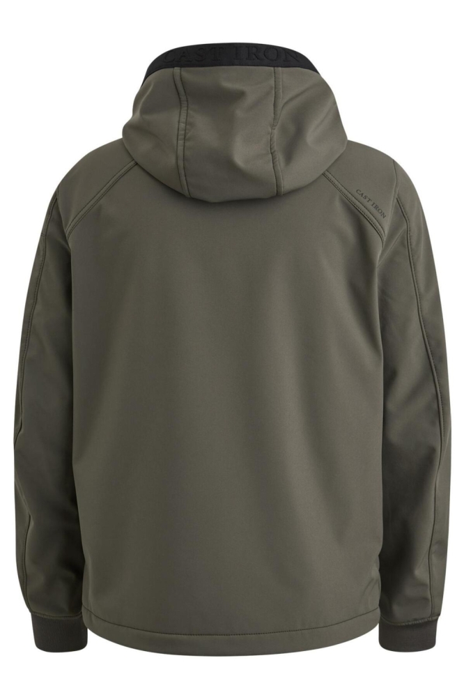 Cast Iron groene heren jas | Achteraanzicht