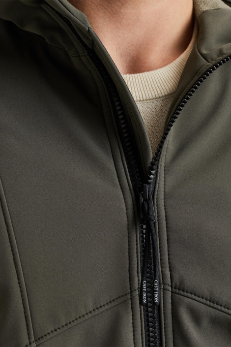 Cast Iron groene heren jas | Close up