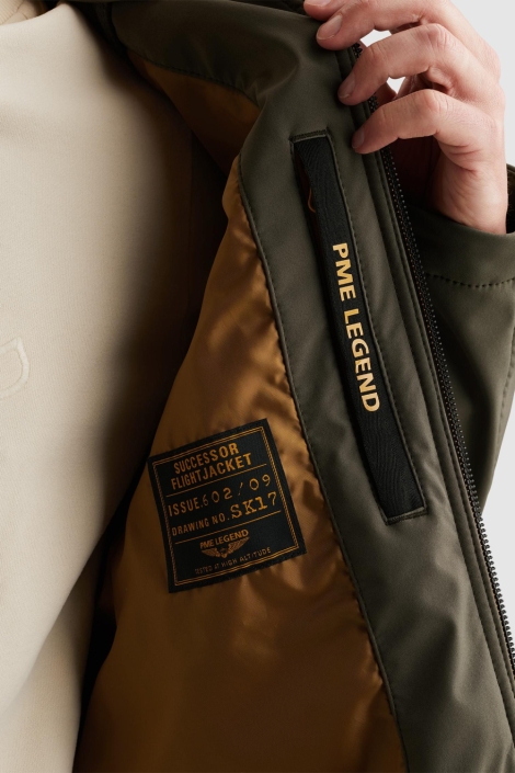 PME legend groene heren jas | Close up