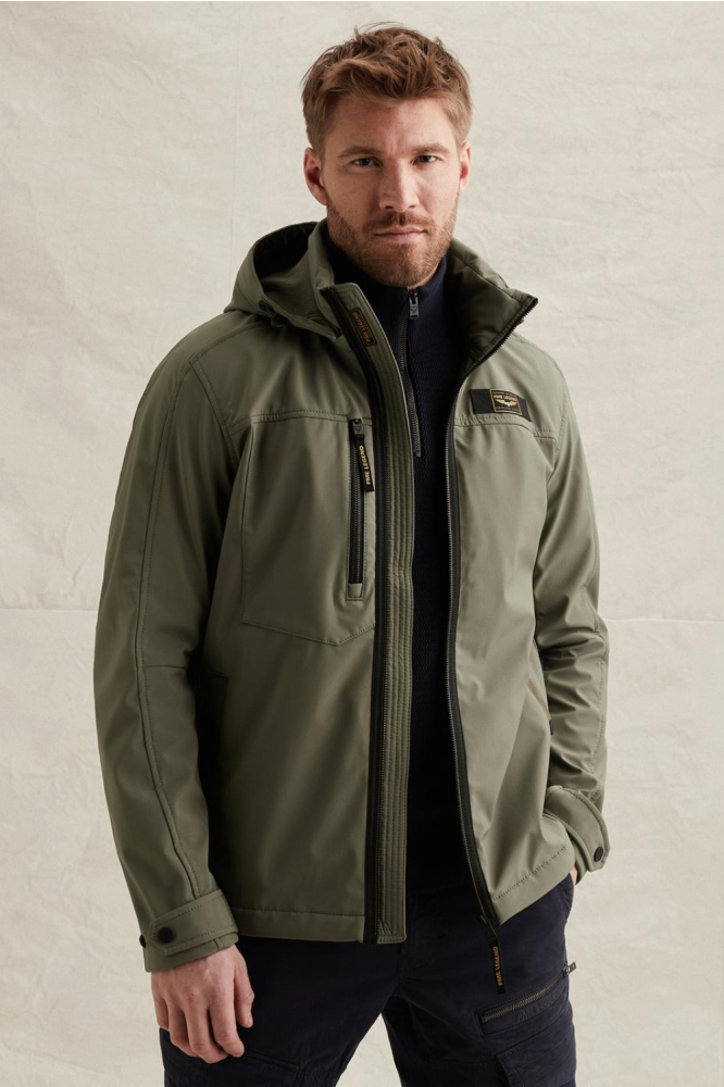 PME legend groene heren jas | Model vooraanzicht