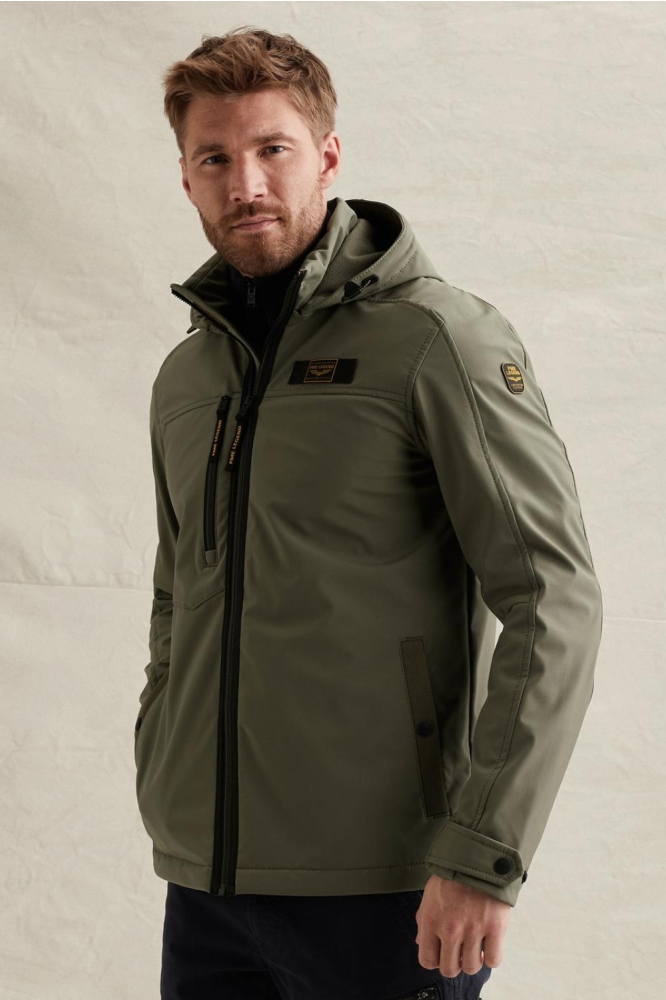 PME legend groene heren jas | Model zijaanzicht