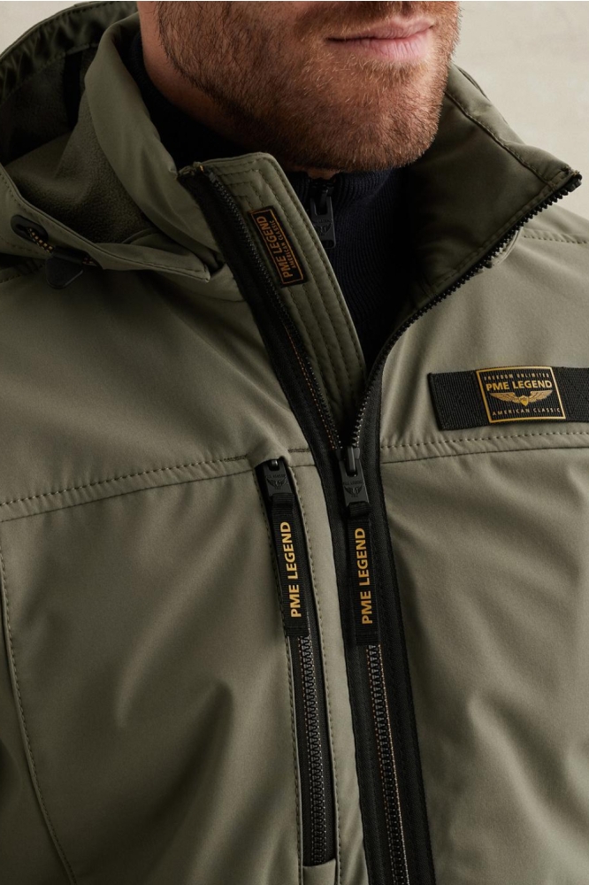 PME legend groene heren jas | Close up