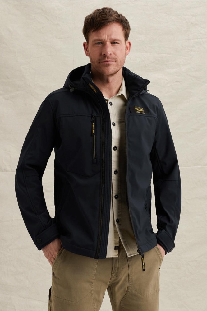 PME legend blauwe heren jas | Model vooraanzicht