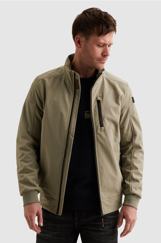 PME legend beige heren jas | Model vooraanzicht