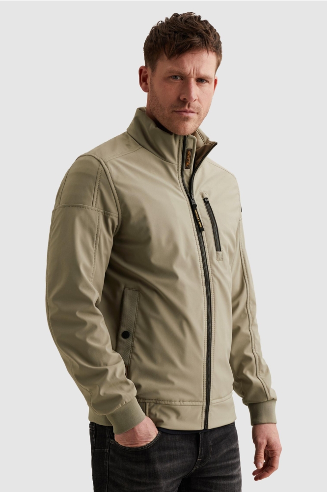 PME legend beige heren jas | Model zijaanzicht