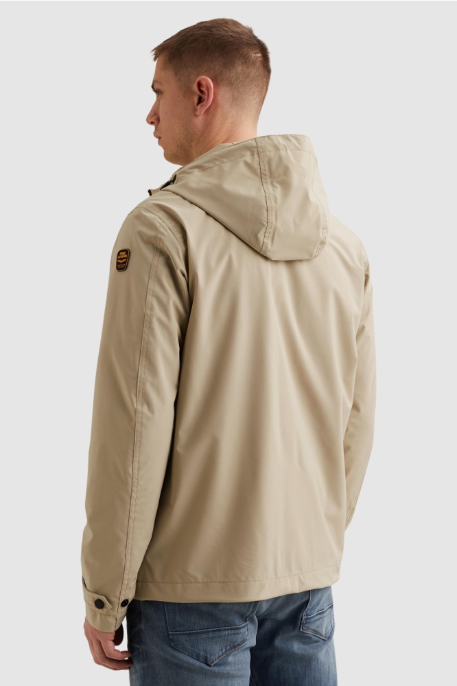 PME legend beige heren jas | Model achteraanzicht