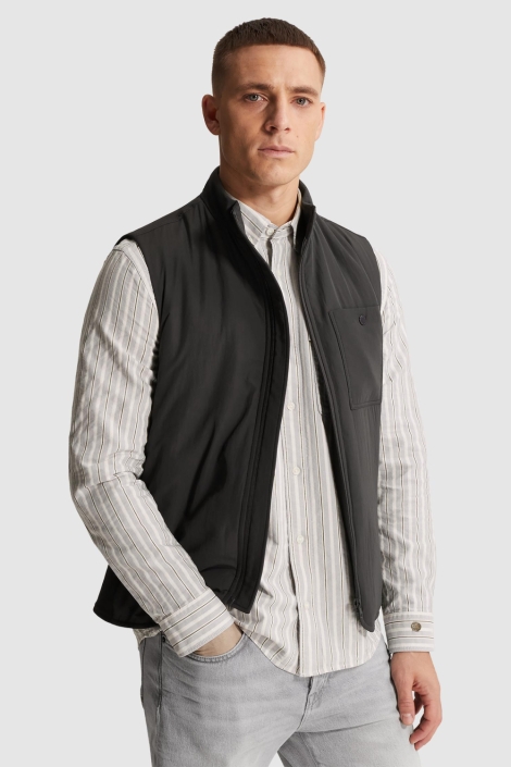 Cast Iron grijze heren jas | Model zijaanzicht