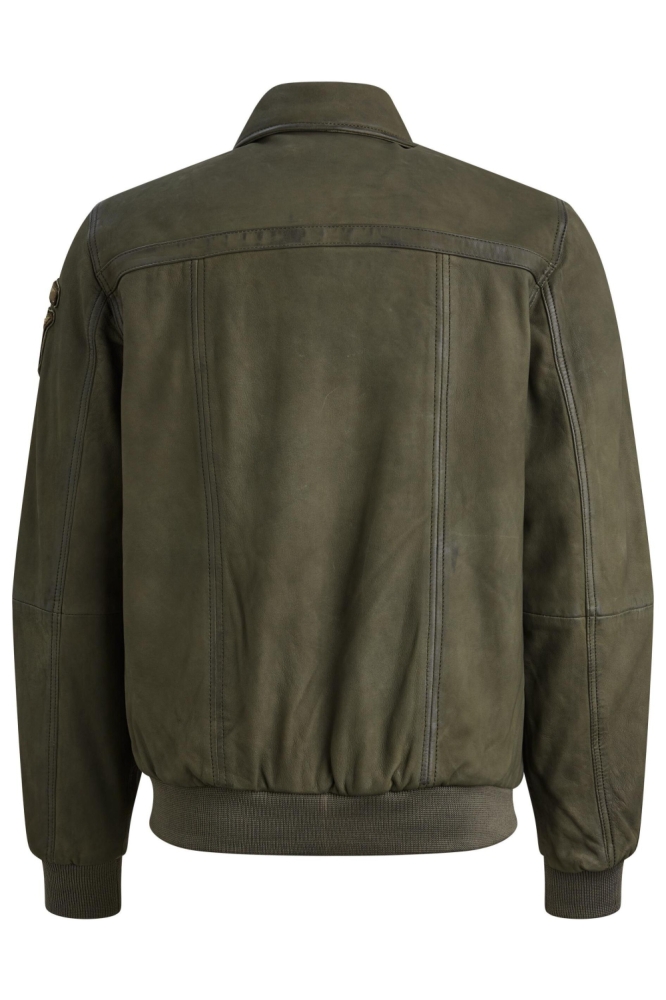 PME legend groene heren leren jas | Achteraanzicht