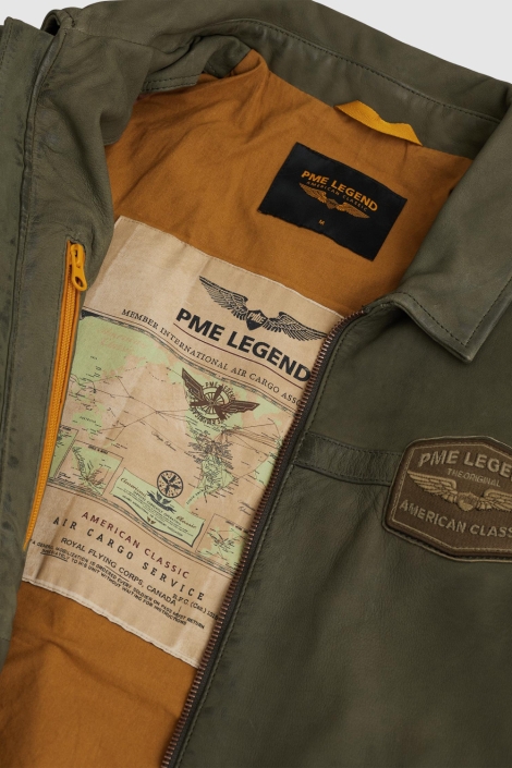 PME legend groene heren leren jas | Unique Selling Point