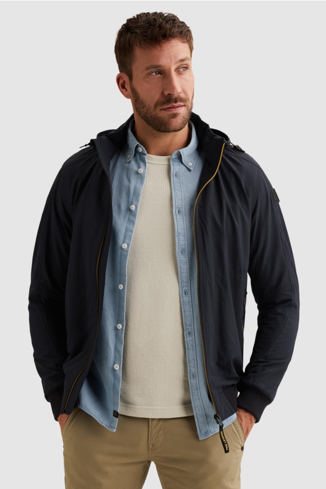 PME legend blauwe heren jas | Model vooraanzicht