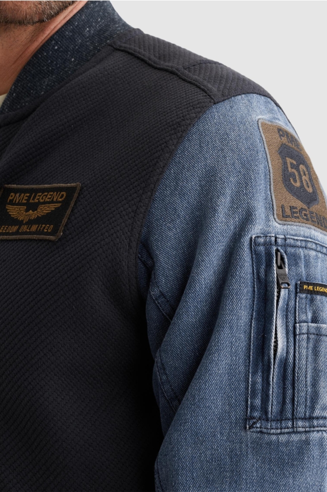 PME legend blauwe heren jas | Close up