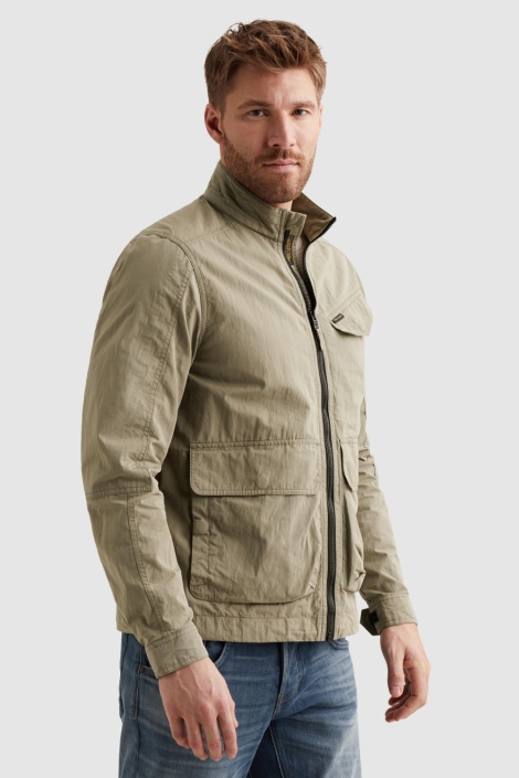 PME legend beige heren jas | Model vooraanzicht