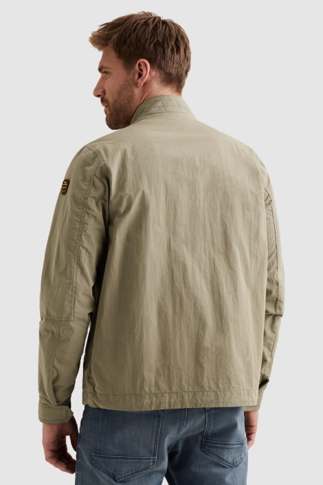 PME legend beige heren jas | Model achteraanzicht