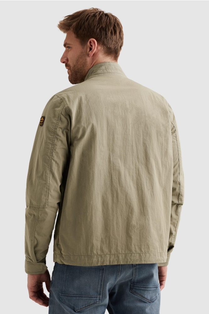 PME legend beige heren jas | Model achteraanzicht