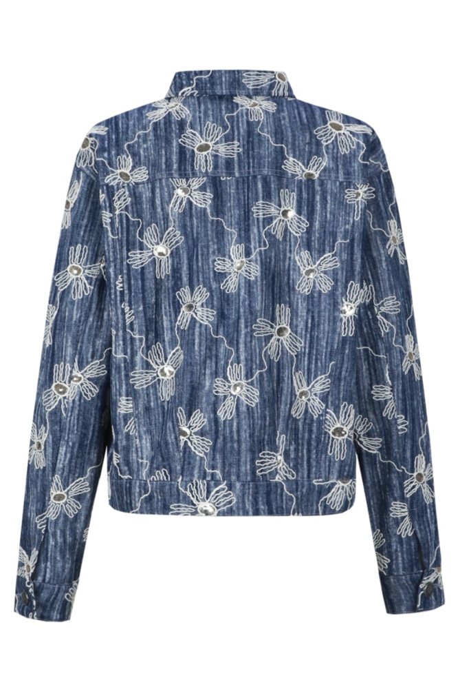 C&S The Label blauwe dames jas | Achteraanzicht